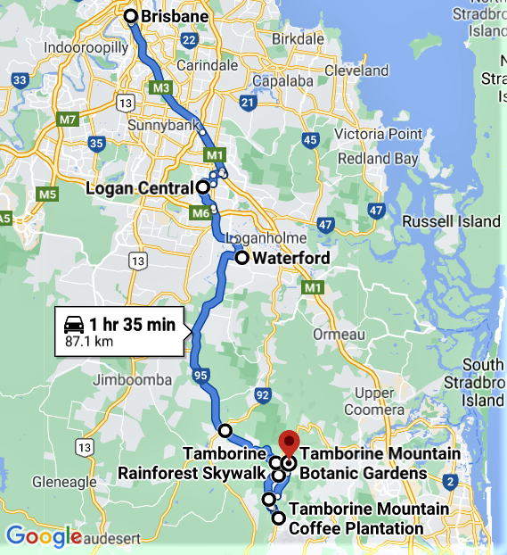 Brisbane to Tamborine Mountain